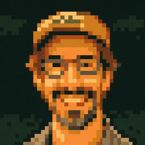 Pixel-art portrait of Phil